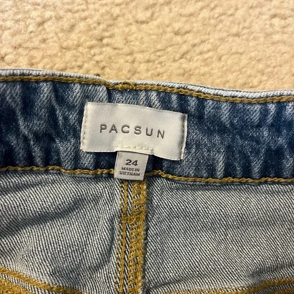 PacSun High-Rise Denim Mini Skirt in Light Blue - Picture 2 of 3